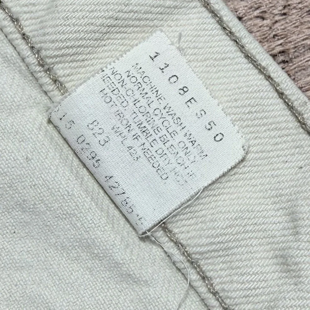Vintage Levis 550‎ Orange Tab 33x32 White Jeans Made in USA 1995 Mens Distressed
